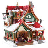 Lemax Lighted Buildings Lemax Christmas Village Building, The Elf Workshop, B/O(4.5V)